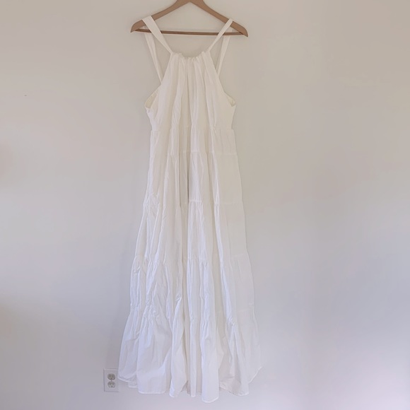 Anthropologie Forever That Girl Tiered Ruched Back Bow Dress - Picture 5 of 13